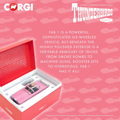 Corgi Diecast Model Cars - CC00605 Thunderbirds F.A.B. Collection FAB 1 - Classic Car Collectible for Men & Women - Die Cast Car Models for Boys, Gift for Thunderbirds Enthusiasts