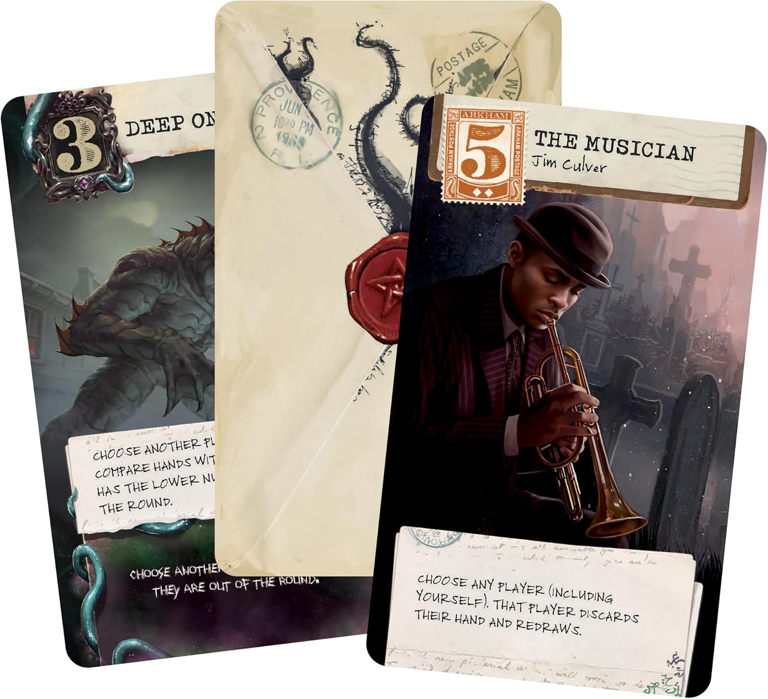 Z-Man Games | Arkham Horror: Lovecraft Letter | Card Game | Ages 14+ | 2-6 Players | 20+ Minutes Playing Time