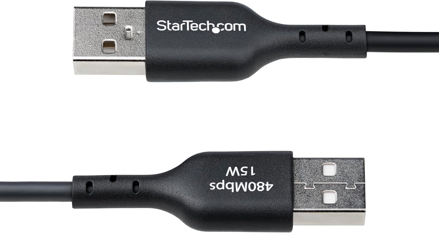 StarTech.com 3ft (1m) USB-A to USB-C Charging Cable, Charge & Sync, 3A, USB 2.0, TPE Jacket, Black USB Charging Cord