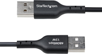 StarTech.com 3ft (1m) USB-A to USB-C Charging Cable, Charge & Sync, 3A, USB 2.0, TPE Jacket, Black USB Charging Cord