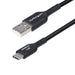 StarTech.com Câble de Charge USB-A vers USB-C de 2m, Charge et Synchronisation, 3A, USB 2.0, Gaine TPE - Cordon de Charge USB