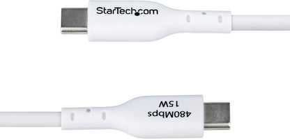 StarTech.com Câble de Charge USB-A vers USB-C de 2m, Charge et Synchronisation, 3A, USB 2.0, Gaine TPE - Cordon de Charge USB
