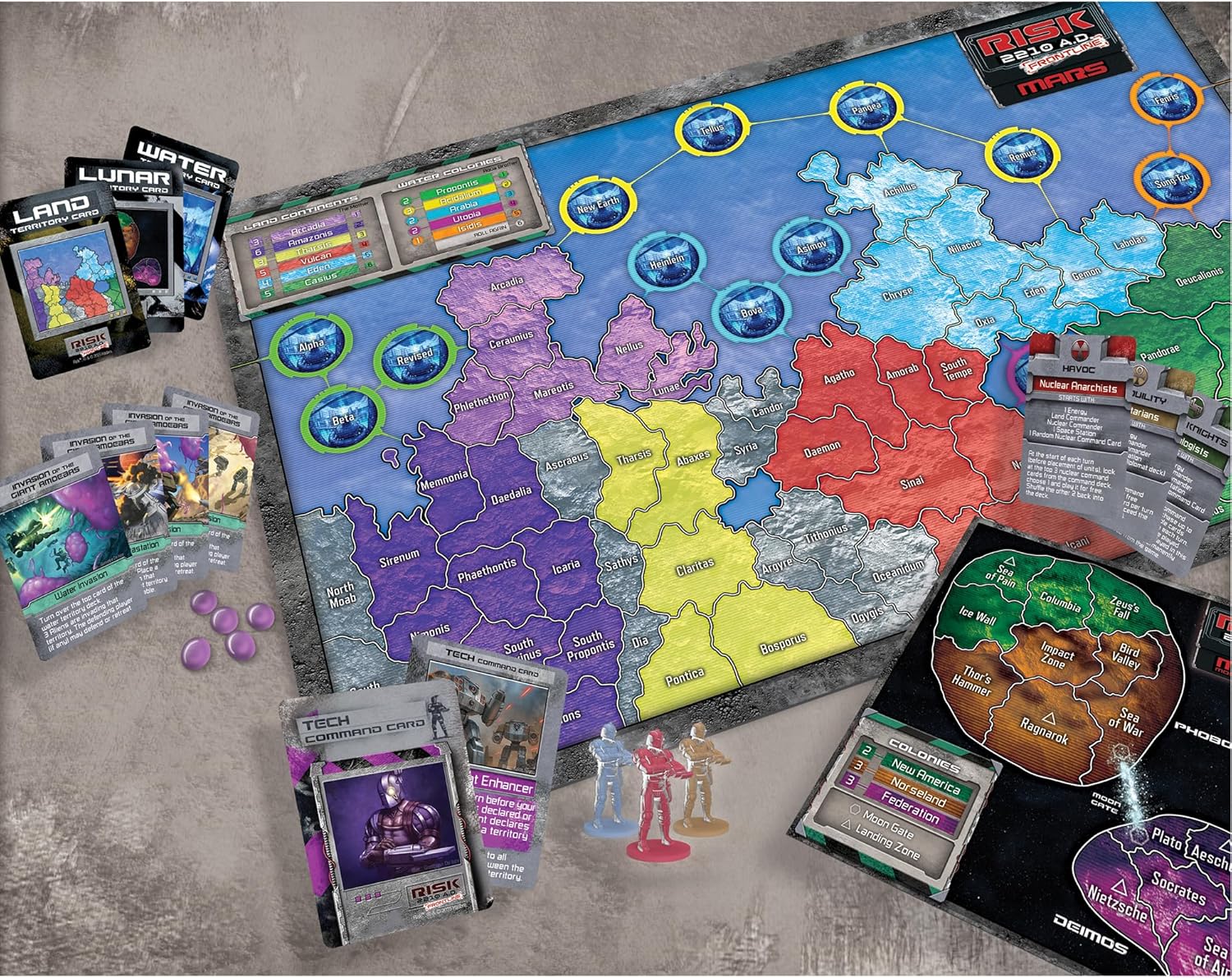 Renegade Games: Risk 2210 A.D. Frontline Expansion - Take The Battle to Mars, Tournament Modules, Asymmetric Factions, Ages 10+, 2-5 Players, 4 Hrs