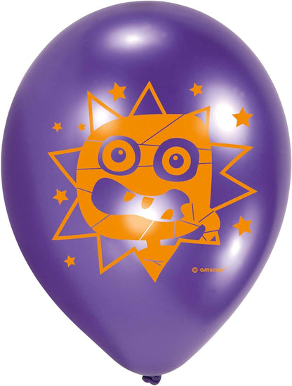 Amscan: 6 Luftballons Halloween Kids H. Palloni Lattice 11`` - 28 Cm Halloween Kids, Stampati 4 Lati