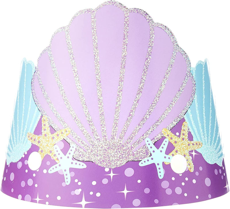 Amscan: 8 Paper Crowns Mermaid Wishes