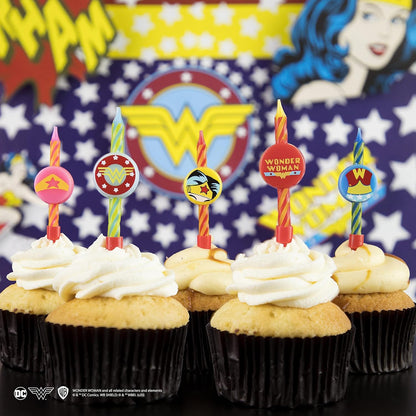 Cinereplicas DC Comics - Candele Wonder Woman (set da 10) - Licenza ufficiale