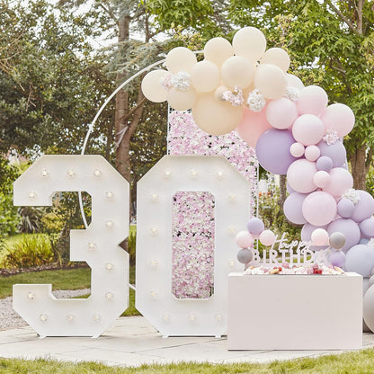 Ginger Ray "Mix It Up" - Festone di compleanno con 24 palloncini in lattice, 1,5 m, colore: