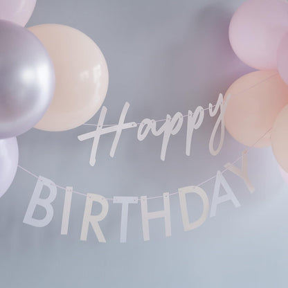 Ginger Ray "Mix It Up" - Festone di compleanno con 24 palloncini in lattice, 1,5 m, colore: