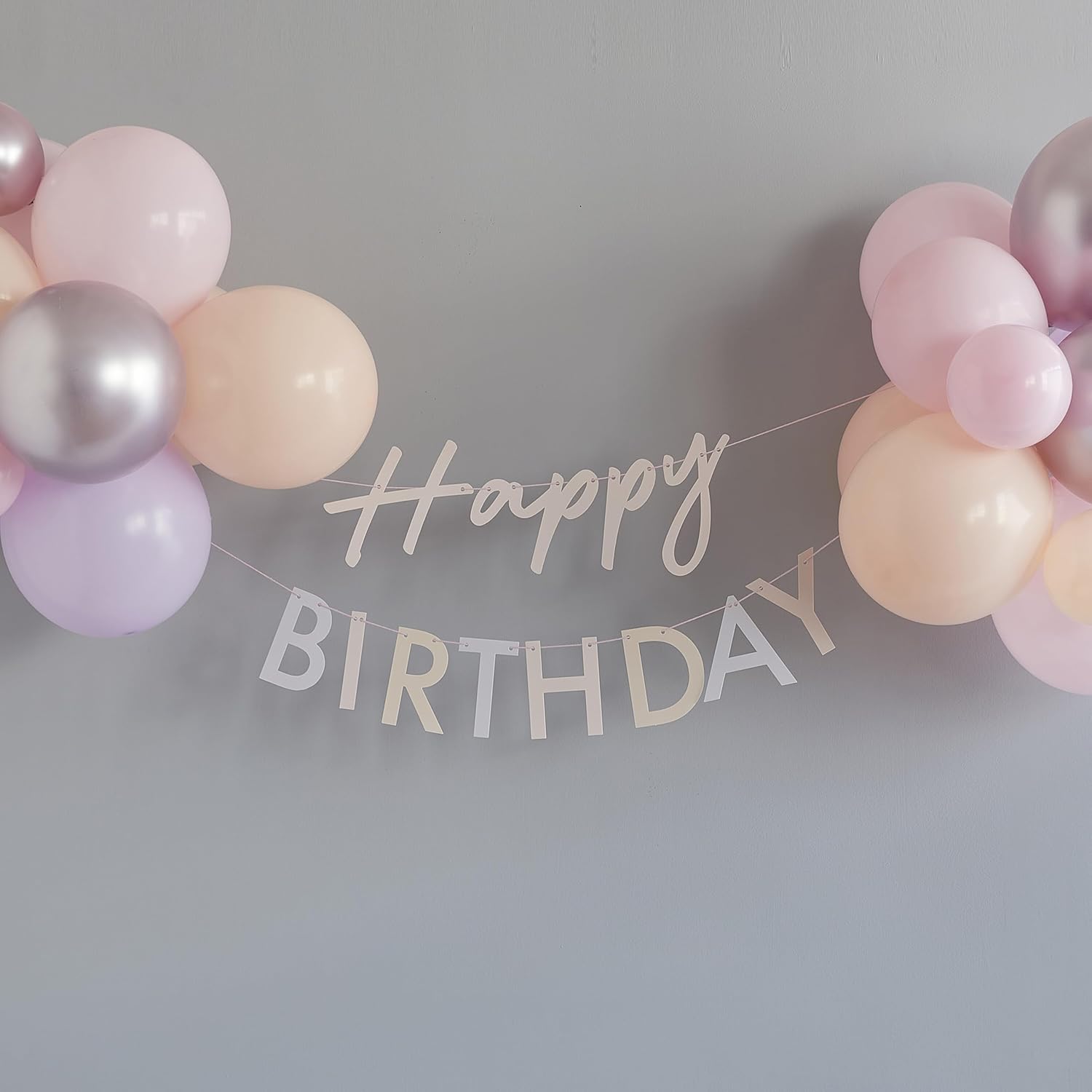 Ginger Ray "Mix It Up" - Festone di compleanno con 24 palloncini in lattice, 1,5 m, colore: