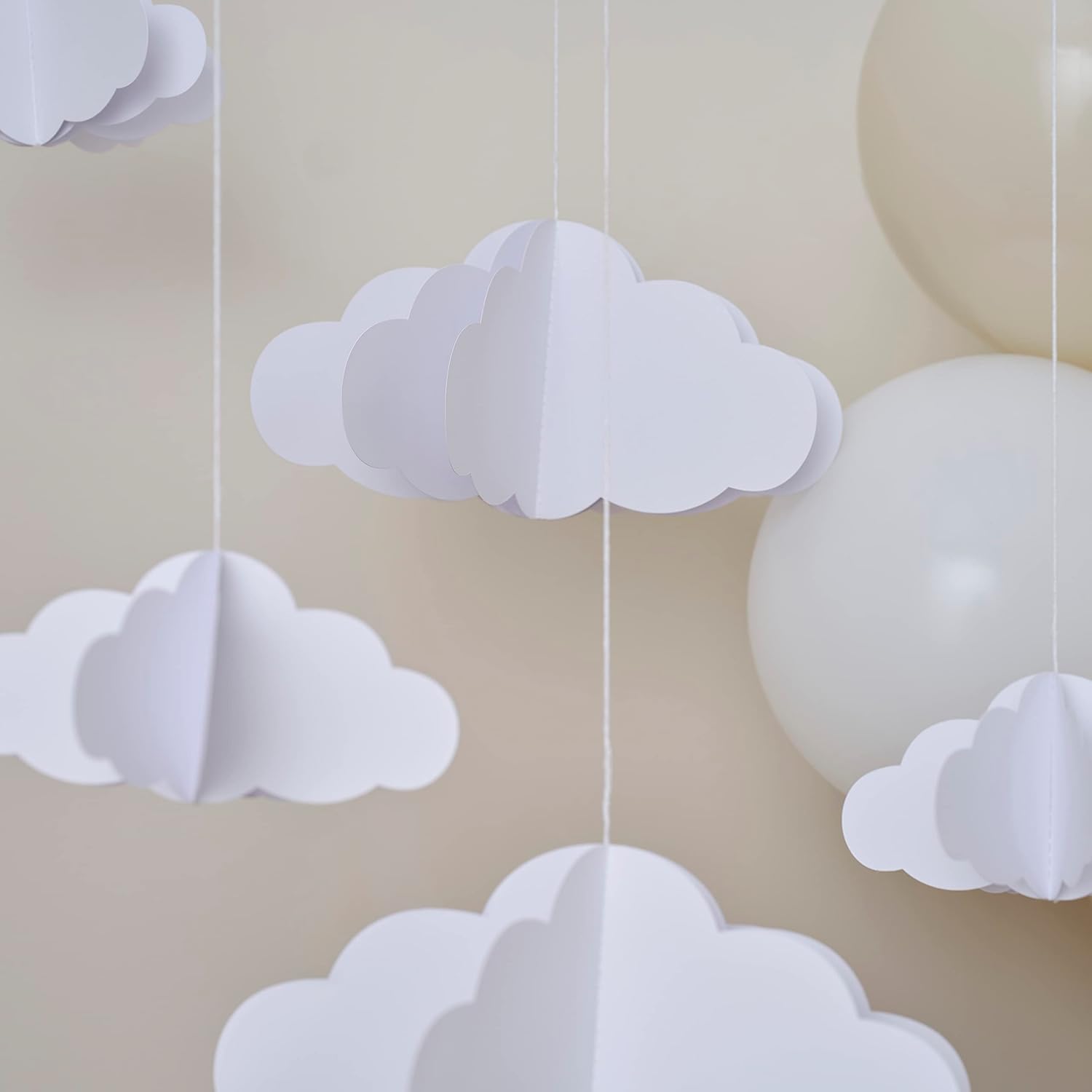 Ginger Ray-Decorazioni da appendere-Nuvole 3D-Bianco, HBA-108