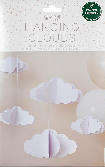 Ginger Ray-Decorazioni da appendere-Nuvole 3D-Bianco, HBA-108