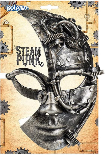 Boland 54524 - Maschera Radarpunk, maschera steampunk per il viso, maschera per gli occhi con elastico, accessorio per costumi di carnevale, halloween e feste a tema