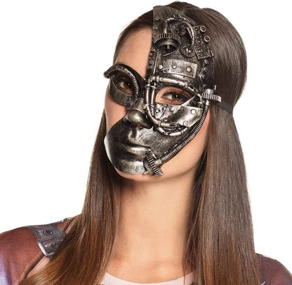Boland 54524 - Maschera Radarpunk, maschera steampunk per il viso, maschera per gli occhi con elastico, accessorio per costumi di carnevale, halloween e feste a tema