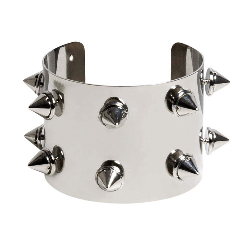Boland 64418 – Bracciale con borchie punk, argento, bracciale con borchie, spine, rocker, biker, unisex, accessorio alla moda, carnevale, feste a tema
