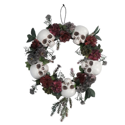 Boland: Pc. Flower Wreath With Skulls (40.5 X 40.5 X 7 H
