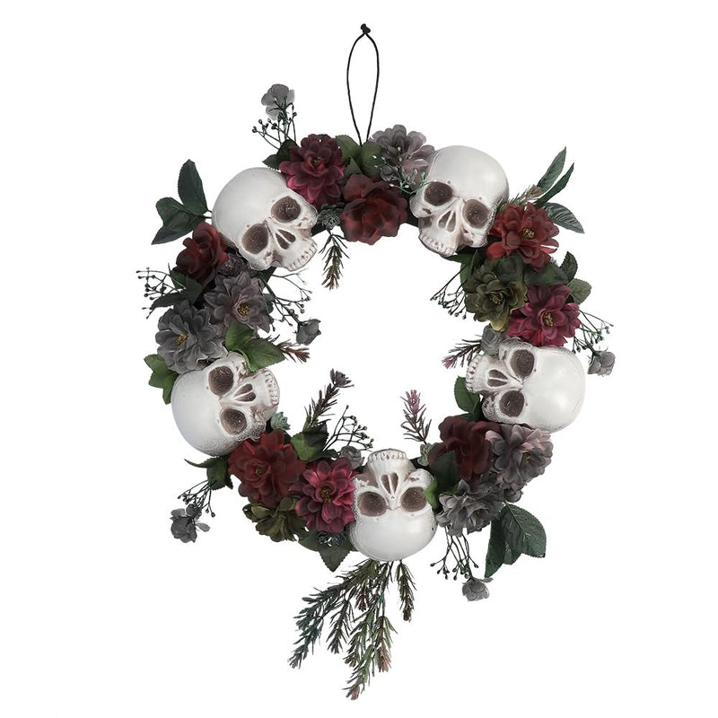 Boland: Pc. Flower Wreath With Skulls (40.5 X 40.5 X 7 H