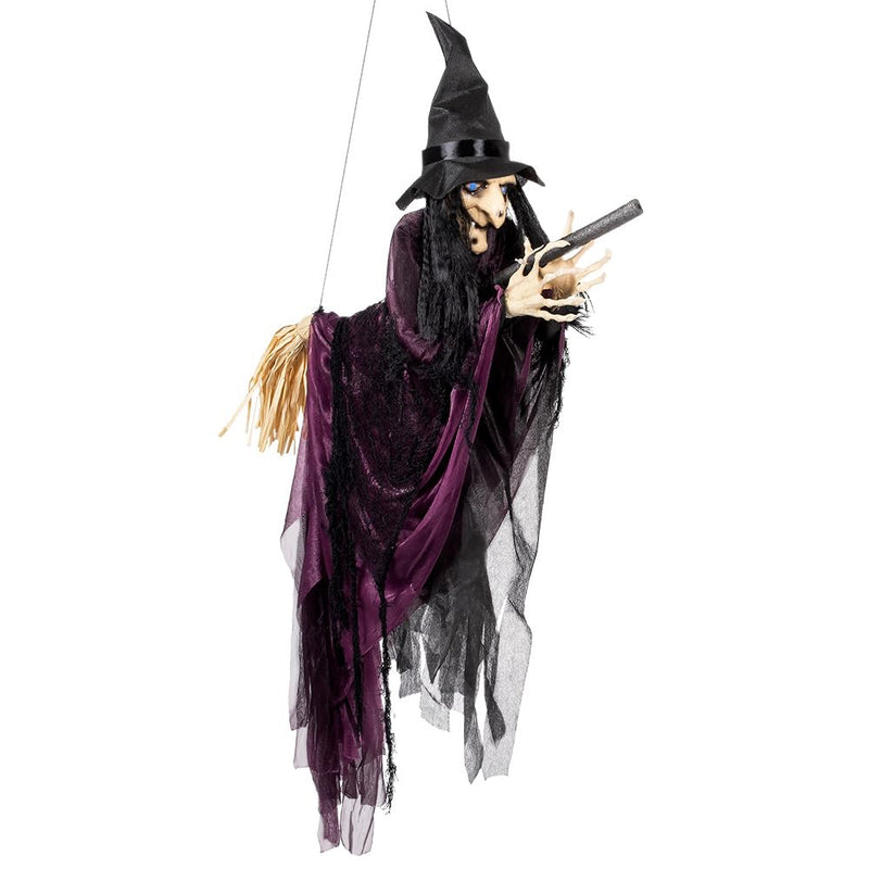 Boland 73091 - Strega volante, 65 cm, decorazione appesa per Halloween, decorazione per feste, decorazione horror per carnevale e feste a tema