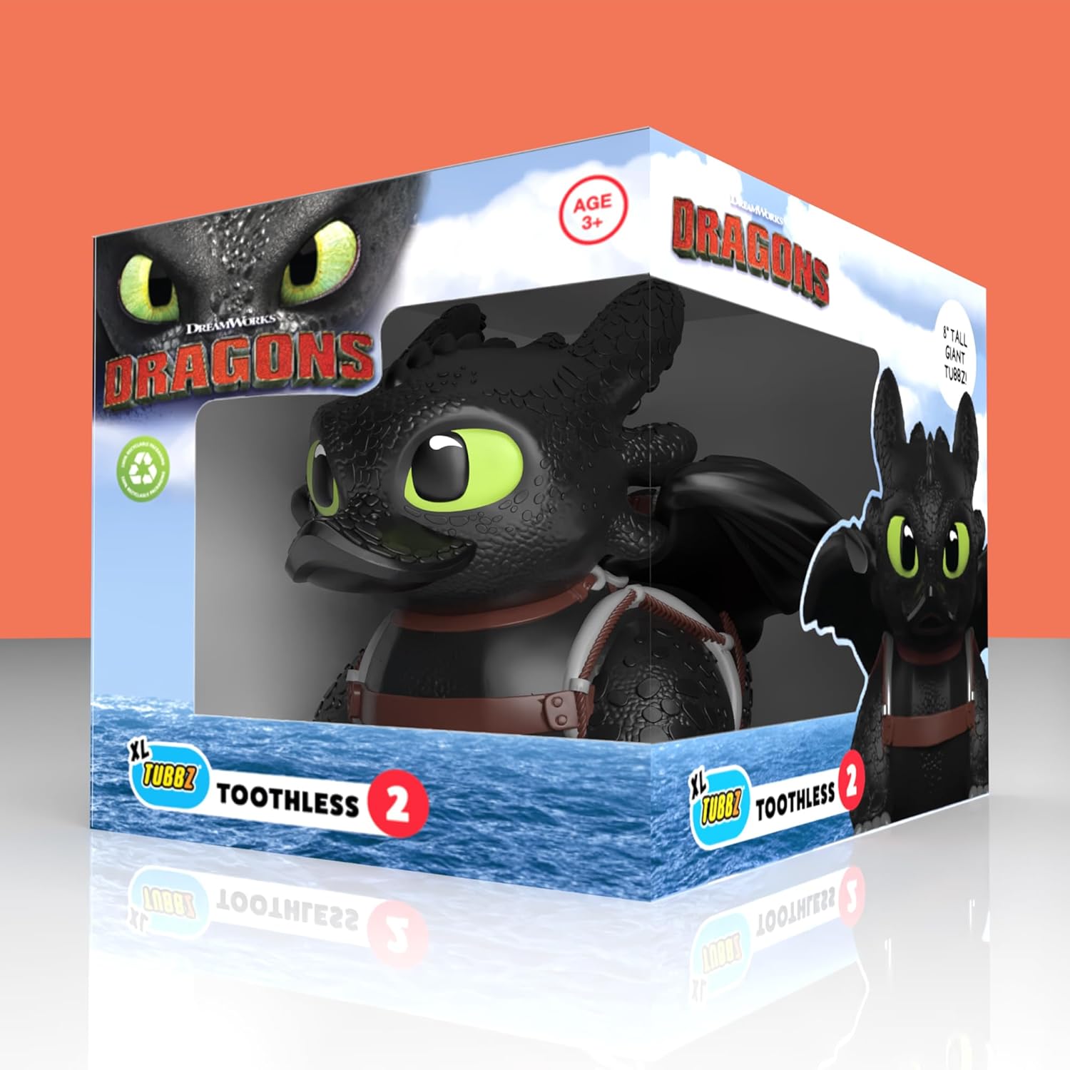TUBBZ XL: How To Train Your Dragon - Figura Coleccionable de Pato de Goma Gigante sin Dientes