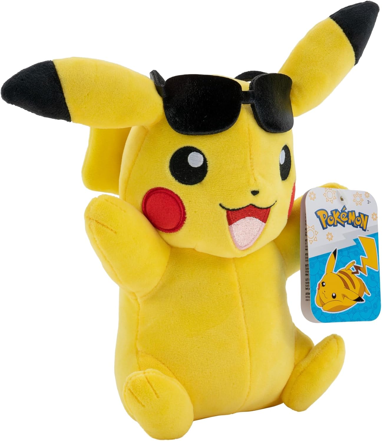 Pokemon Pikachu with Sunglasses Accy, Plush Toy, 20 cm