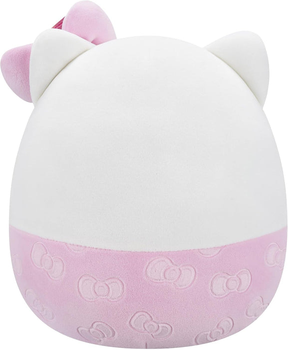 Squishmallows Original Sanrio 8-Inch 50th Anniversary Pink Embossed Hello Kitty – Official Plush