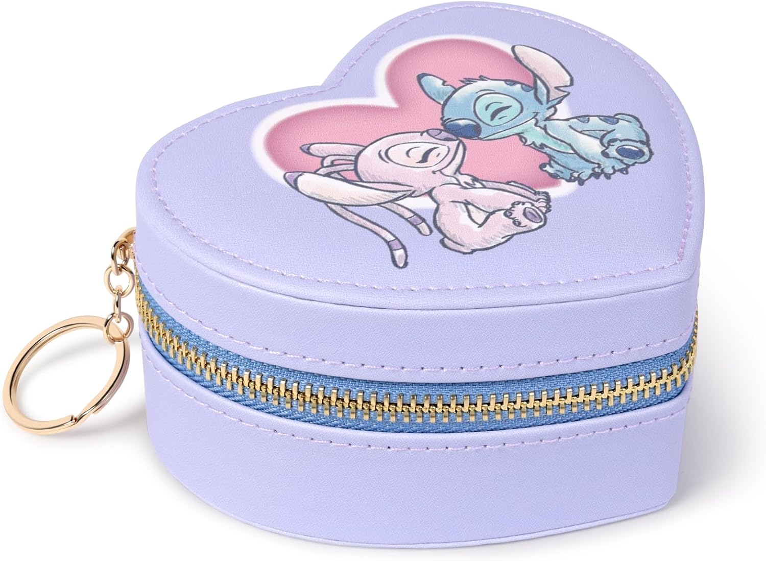 Disney Stitch & Angel Schmuckkästchen mit Reißverschluss in Herzform