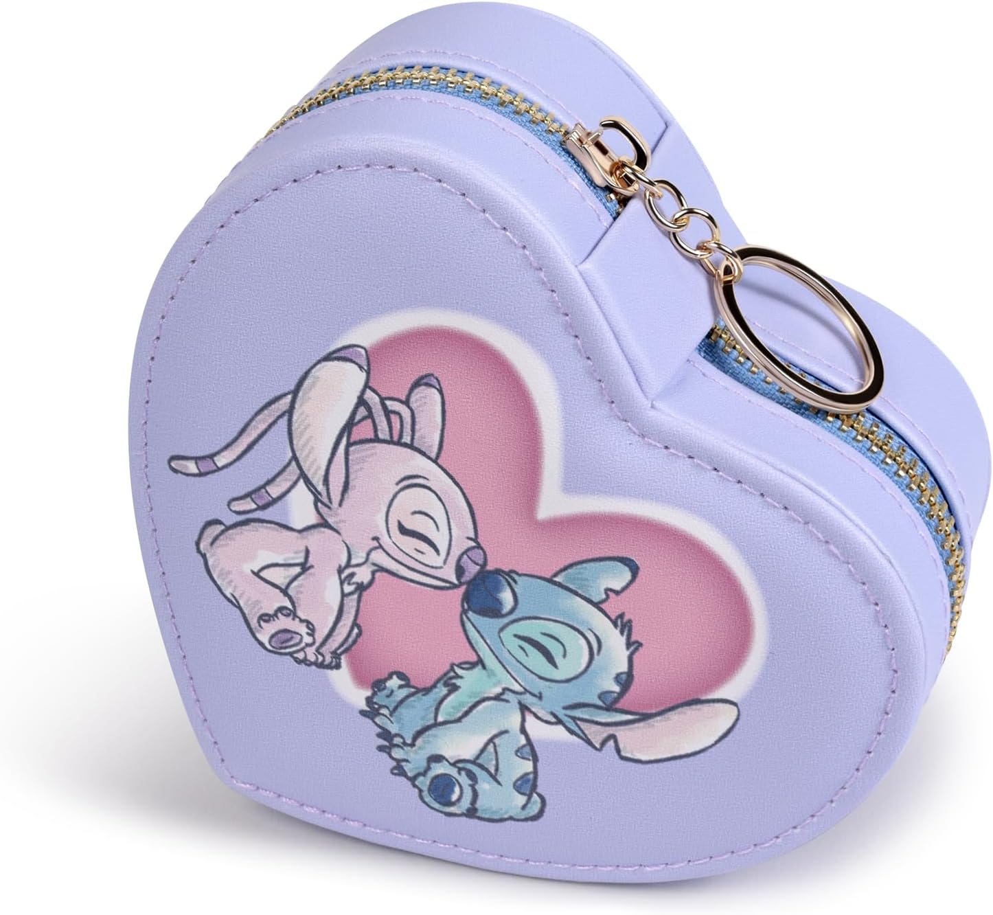 Disney Stitch & Angel Schmuckkästchen mit Reißverschluss in Herzform