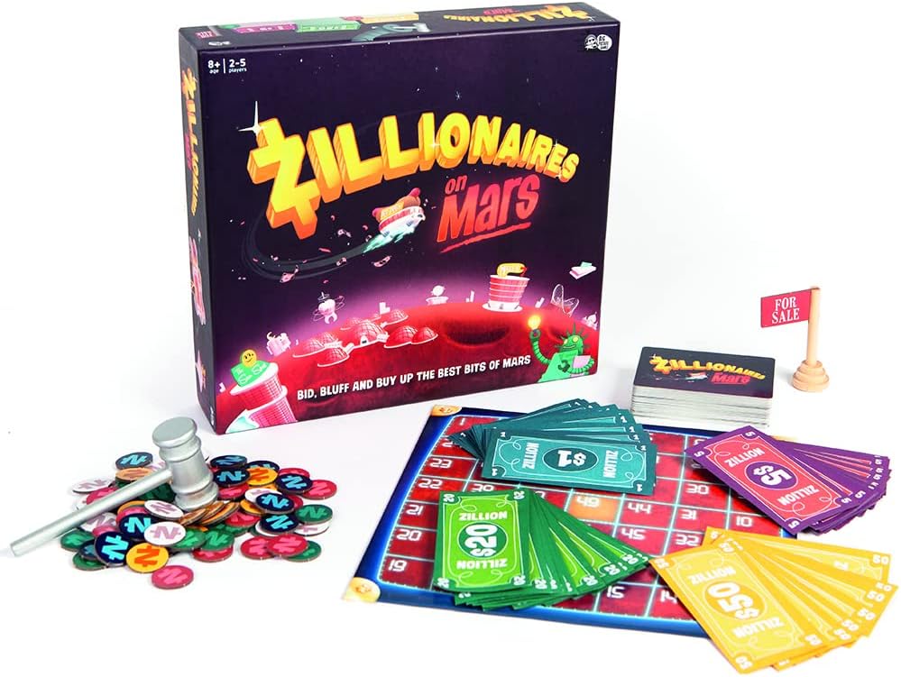 Zillionaires on Mars: Bidding and Bluffing Family Game That's Out of This World