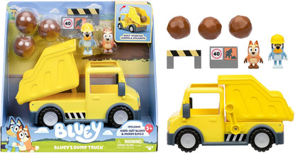 Bluey Dump Truck, With Load and Unload Feature, Get Some Work Done With Exclusive Hard-Hat and Muddy Bingo
