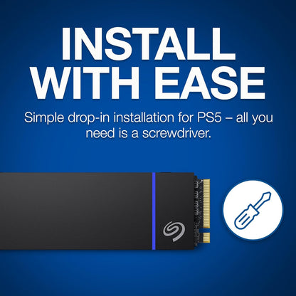 Seagate Game Drive PS5 NVMe SSD for PS5 1TB, Internal Solid State Drive, PCIe Gen4 NVMe 1.4, Officially Licensed, Up to 7,400MB/s with Heatsink (ZP1000GP3A2001