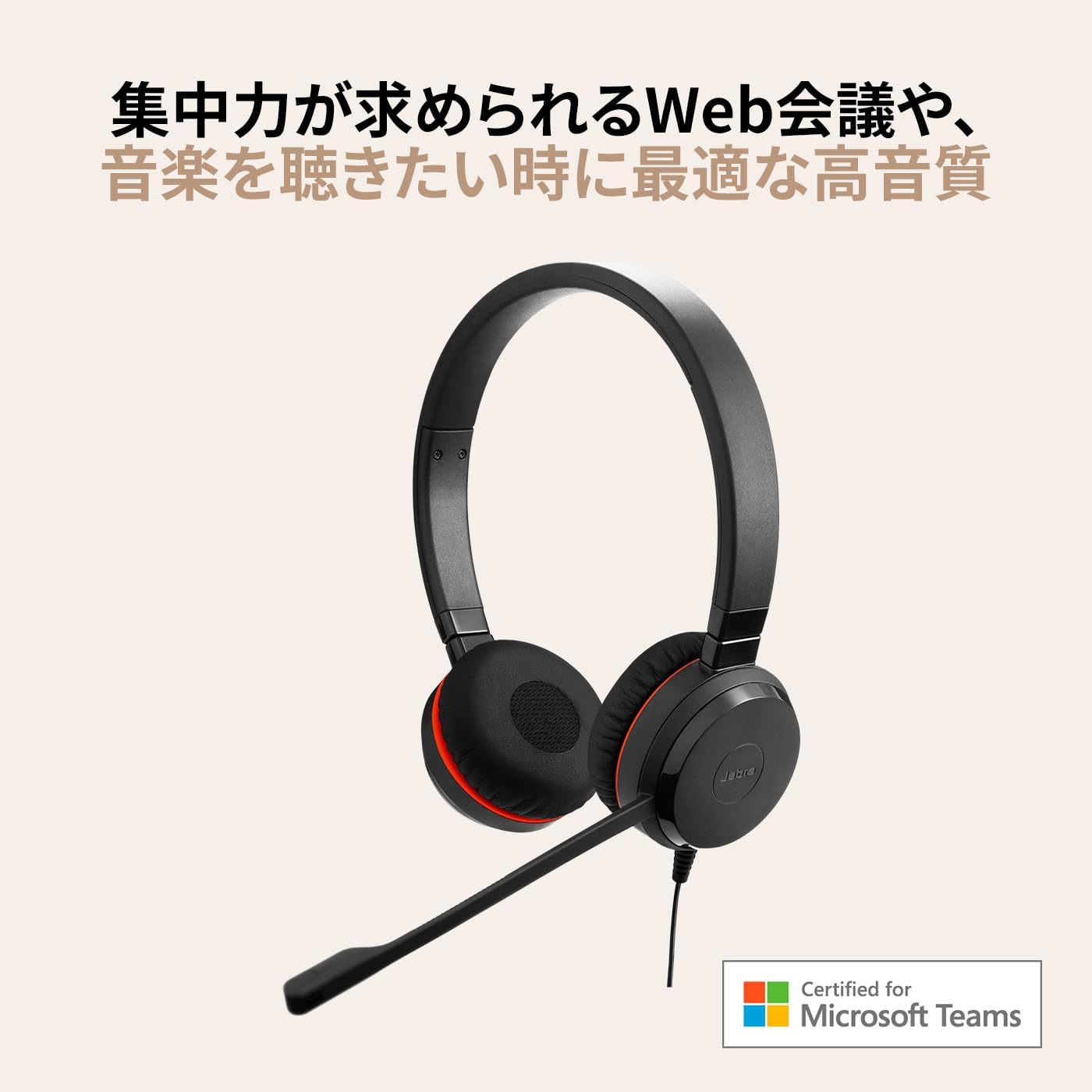 Jabra Evolve 20 SE Stereo Headset – Microsoft Certified Headphones for VoIP Softphone with Passive Noise Cancellation – USB-C/A – Black