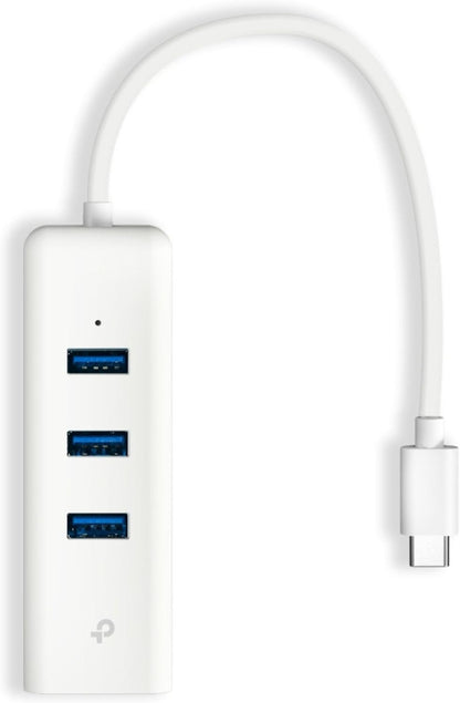 USB Type-C 3-Port Hub Gigabit Ethernet Adapter Enhanced Stability and Compatibility Ready to Use (UE330C