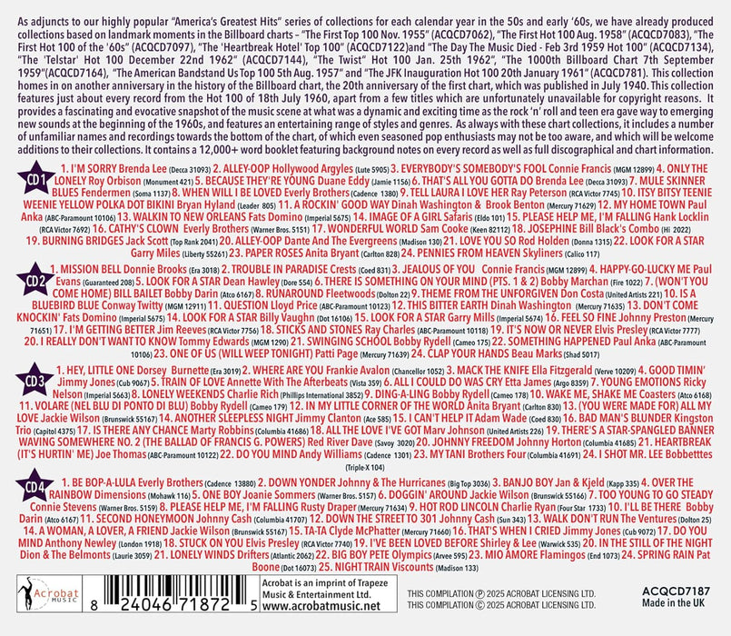 The 20Th Anniversary Billboard Chart July 1960