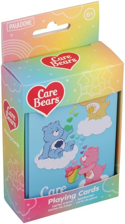 Paladone Care Bears Playing Cards for Poker, Rummy, Go Fish, Card Games, Officially Licensed Gaming Merchandise & Collectible Gift in Metal Tin