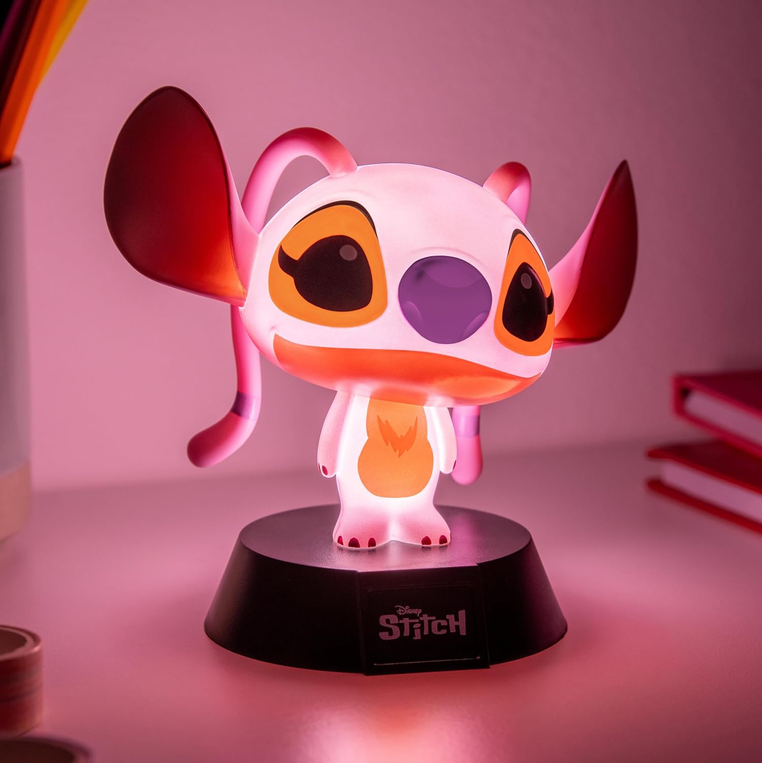 Paladone Disney Angel Mini Icon Light, Officially Licensed Lilo and Stitch LED Lamp for Kids Bedrooms, Home, Desk, Battery Powered Collectible Gift for Movie Fans