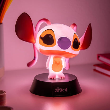 Paladone Disney Angel Mini Icon Light, Officially Licensed Lilo and Stitch LED Lamp for Kids Bedrooms, Home, Desk, Battery Powered Collectible Gift for Movie Fans