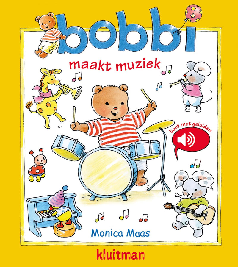 Uitgeverij Kluitman - Geluidenboek Bobbi maakt muziek
