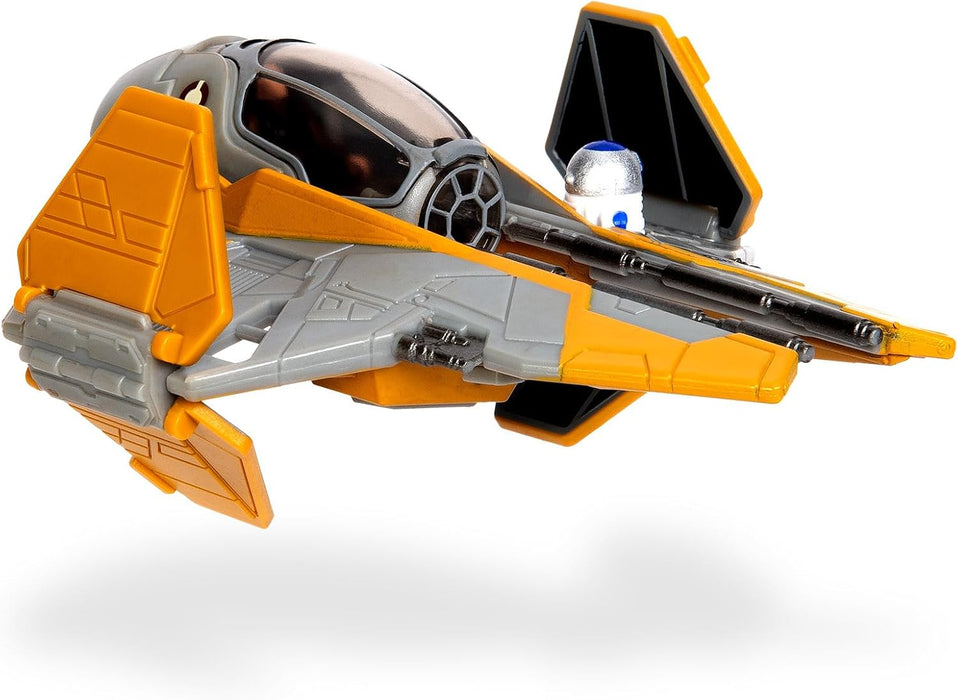 Star Wars Micro Galaxy Squadron Anakin Skywalker's Jedi Interceptor Mystery Bundle - 3-Inch Light Armor Class and Scout Class Vehicles with Accessories