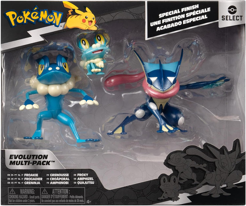Pokémon Select Evolution Pack - Features 2-Inch Froakie, 3-Inch Frogadier and 4.5-Inch Greninja Battle Figures