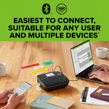 DYMO LabelManager Executive 640 CB Impresora de etiquetas portátil | Máquina etiquetadora compacta | Conectividad dual Bluetooth y USB | Compatible con etiquetas estándar y duraderas DYMO D1