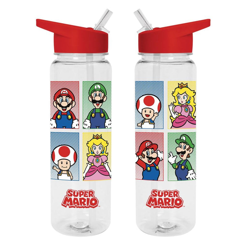 Pyramid Super Mario 4 Colour Plastic Drink Bottle
