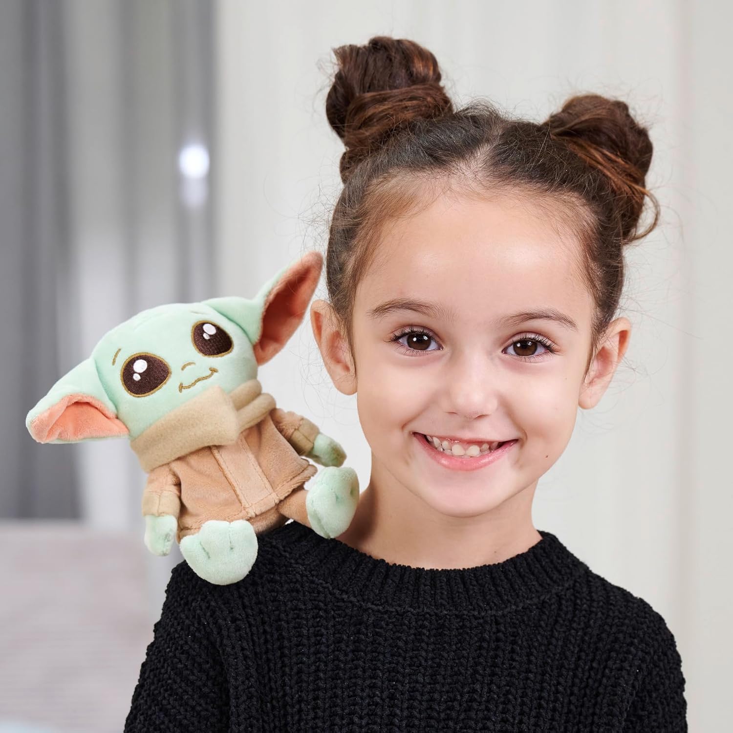 Simba Peluche Grogu para Hombro 12 cm. Grogu en Forma de Peluche magnético para Llevar. Licencia Disney 100% Original Apto para Todas Las Edades. (6315870462