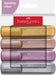 Faber-Castell Highlighter Textliner 46 Metallic Wallet Of 4 - New Formula -