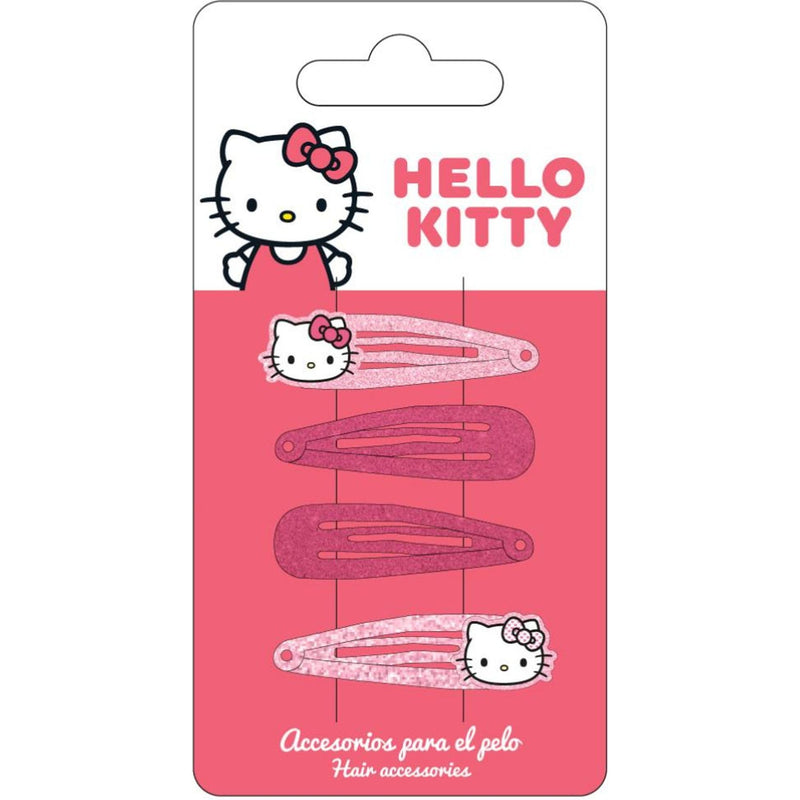 Hello Kitty - Hair Clips 4 Pieces Pink