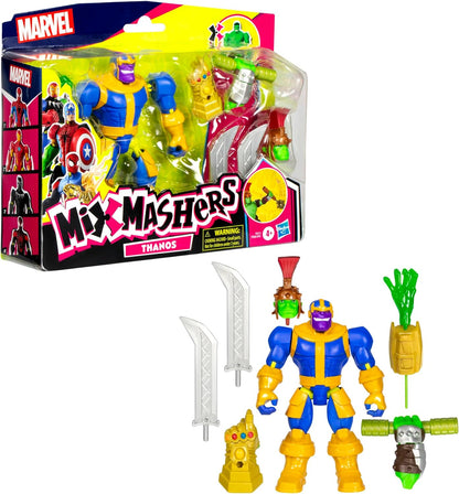 AVENGERS MixMashers Marvel Thanos Custom Mix-And-Match Deluxe Action Figure & Accessories, Purple