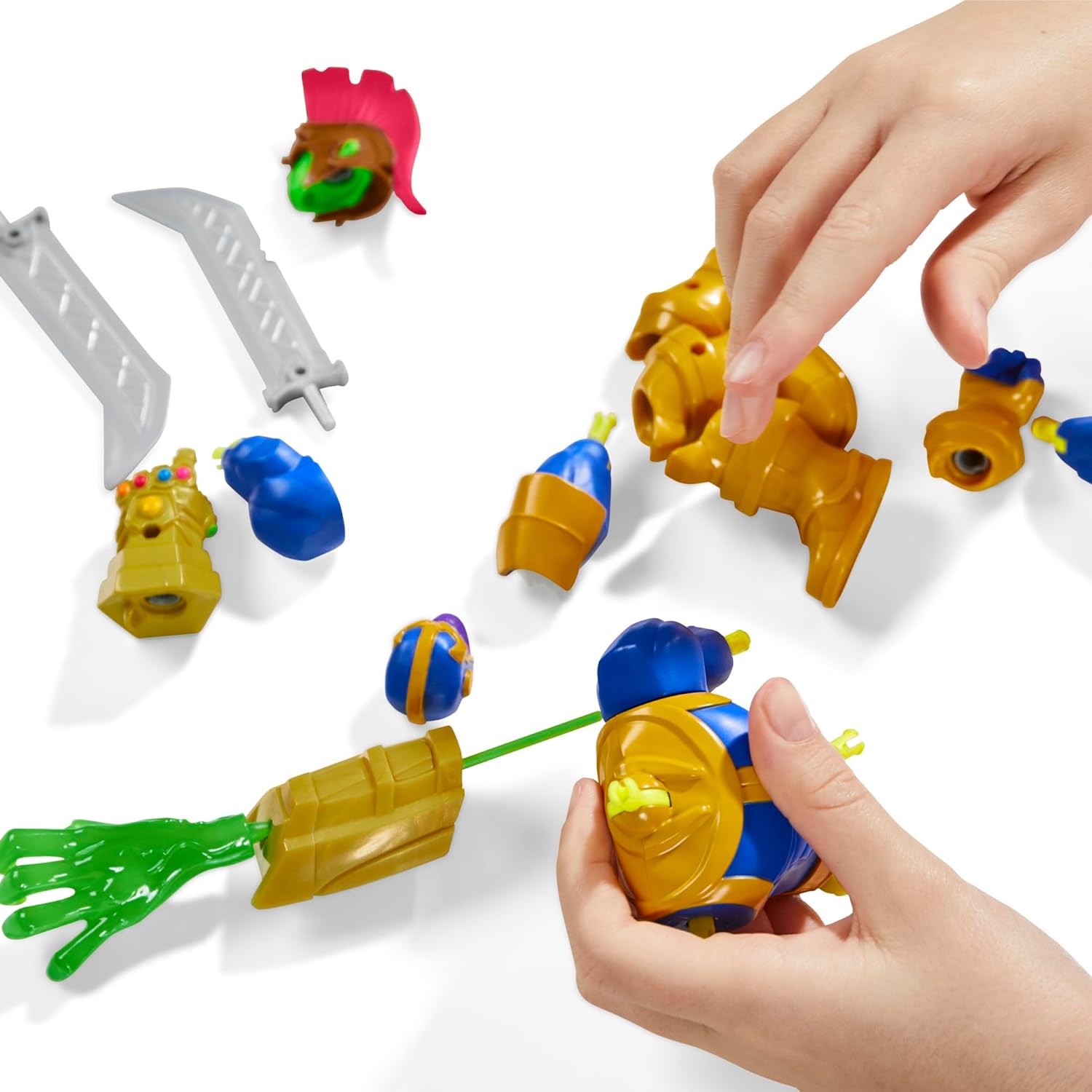 AVENGERS MixMashers Marvel Thanos Custom Mix-And-Match Deluxe Action Figure & Accessories, Purple