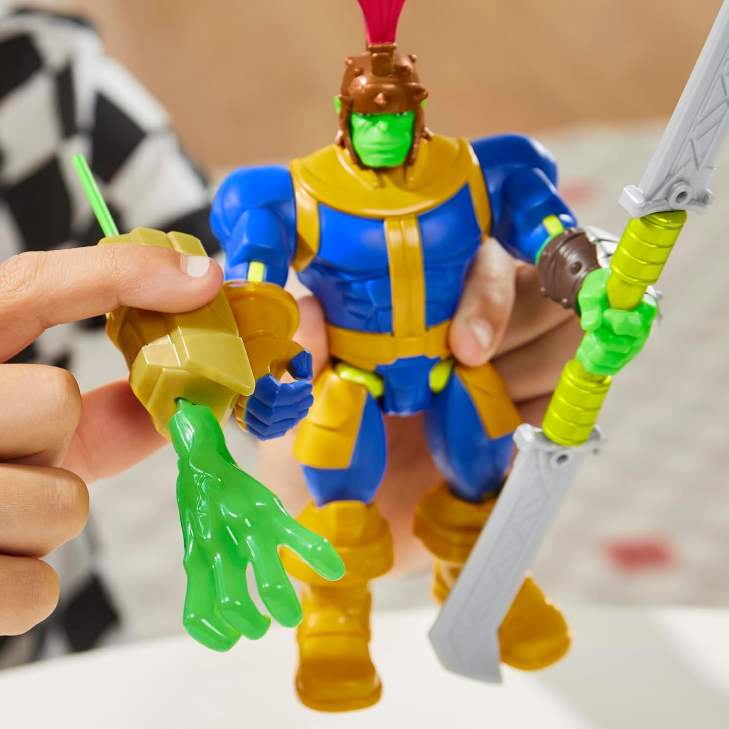 AVENGERS MixMashers Marvel Thanos Custom Mix-And-Match Deluxe Action Figure & Accessories, Purple