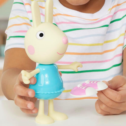 Peppa Pig Rebecca Rabbit Dress-Up Figure, 15 cm Doll with 6 Fashion Accessories, Mix and Match Outfits for Day and Night, Toys for Children Ages 3+, Creative Role Playing Present For Girls & Boys