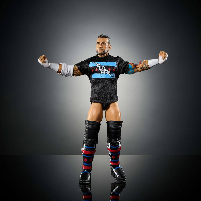 Mattel WWE Elite Action Figure & Accessories, Series #115 6-inch Collectible CM Punk with 25 Articulation Points & Swappable Hands