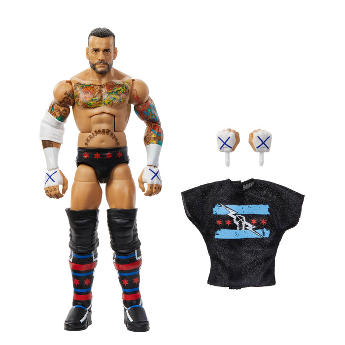 Mattel WWE Elite Action Figure & Accessories, Series #115 6-inch Collectible CM Punk with 25 Articulation Points & Swappable Hands