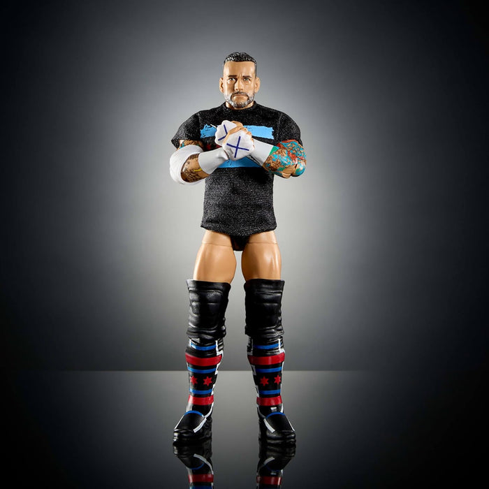 Mattel WWE Elite Action Figure & Accessories, Series #115 6-inch Collectible CM Punk with 25 Articulation Points & Swappable Hands
